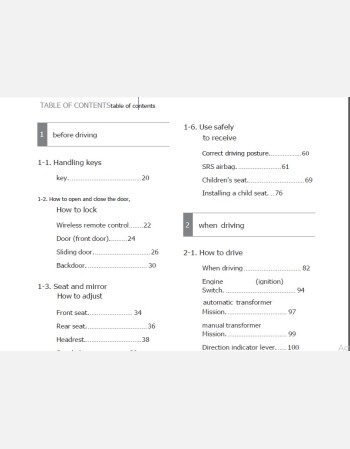 toyota townace 2012 2013 2014 2015 & 2016 owners manual in english